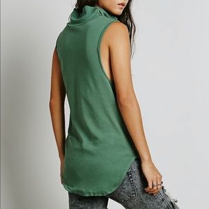 Free People boho muscle mock tank top